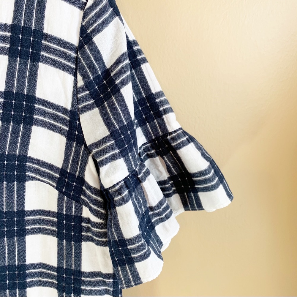 Madewell plaid dress bell sleeve tunic RELISTED - Picture 5 of 13